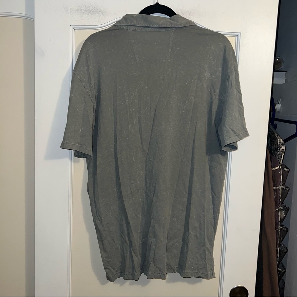 John Varvatos Marble Wash Polo Shirt in Gray - Picture 3 of 10